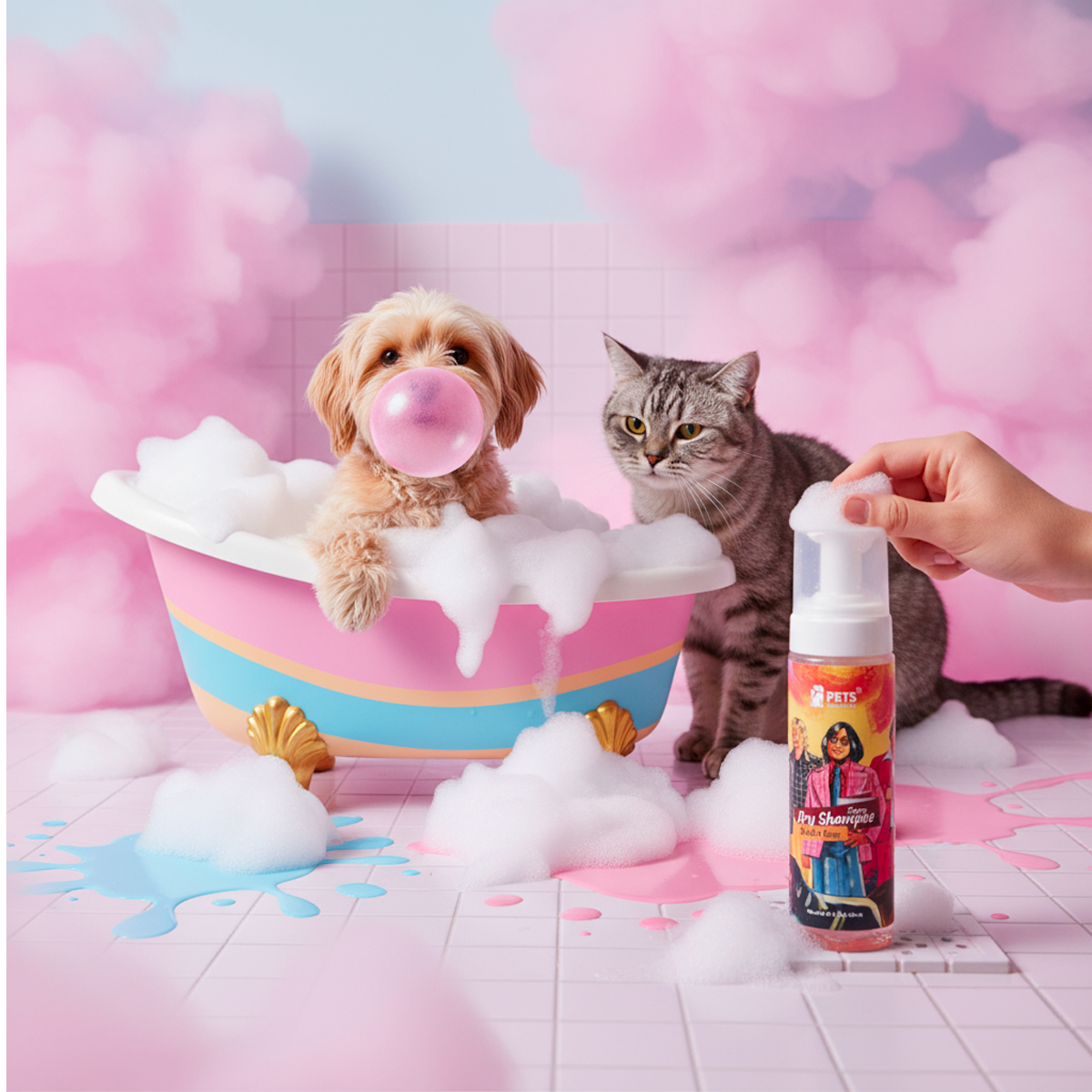 Dry-Foam-Shampoo-Bubble-Gum-250ml Dry-Foam-Shampoo-Bubble-Gum-250ml